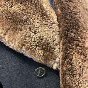 Barneys Vintage Coat /fur collar. Double breasted excellent condition